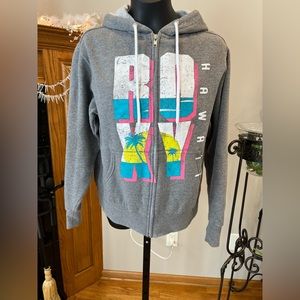 Roxy gray zip up sweatshirt